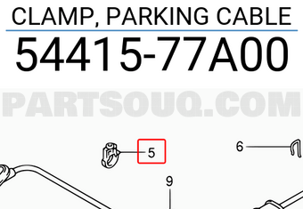 Suzuki 5441577A00 CLAMP, PARKING CABLE
