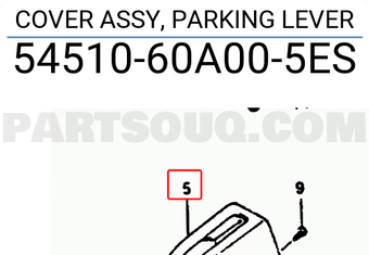 Suzuki 5451060A005ES COVER ASSY, PARKING LEVER