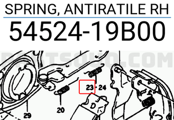 Suzuki 5452419B00 SPRING, ANTIRATILE RH
