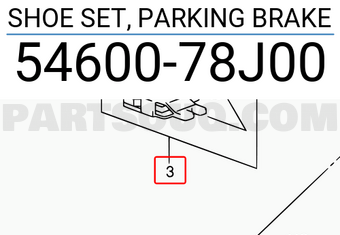 Suzuki 5460078J00 SHOE SET, PARKING BRAKE