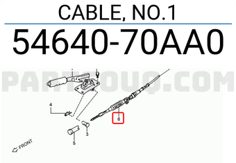 Suzuki 5464070AA0 CABLE, NO.1