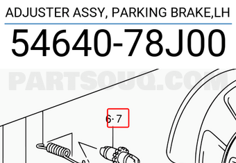 Suzuki 5464078J00 ADJUSTER ASSY, PARKING BRAKE,LH