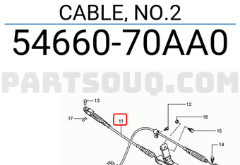 Suzuki 5466070AA0 CABLE, NO.2