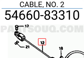 Suzuki 5466083310 CABLE, NO. 2