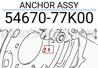 Suzuki 5467077K00 ANCHOR ASSY