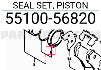 Suzuki 5510056820 SEAL SET, PISTON