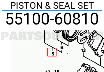 Suzuki 5510060810 PISTON & SEAL SET