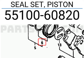 Suzuki 5510060820 SEAL SET, PISTON