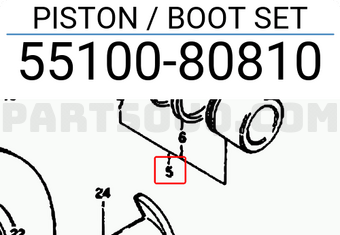 Suzuki 5510080810 PISTON / BOOT SET