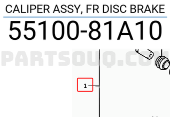 Suzuki 5510081A10 CALIPER ASSY, FR DISC BRAKE
