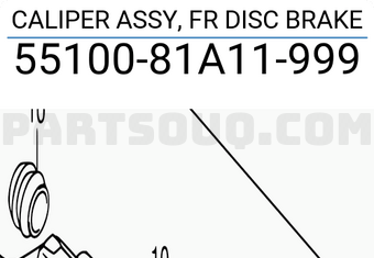 Suzuki 5510081A11999 CALIPER ASSY, FR DISC BRAKE