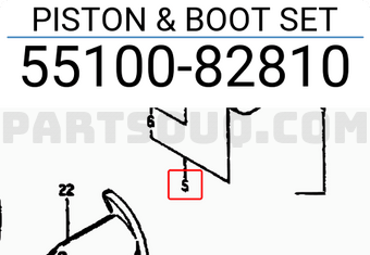 Suzuki 5510082810 PISTON & BOOT SET