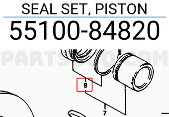 Suzuki 5510084820 SEAL SET, PISTON