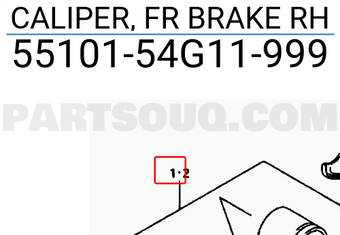 Suzuki 5510154G11999 CALIPER, FR BRAKE RH