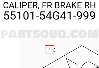 Suzuki 5510154G41999 CALIPER, FR BRAKE RH