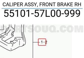 Suzuki 5510157L00999 CALIPER ASSY, FRONT BRAKE RH