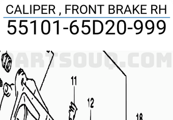 Suzuki 5510165D20999 CALIPER , FRONT BRAKE RH