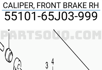 Suzuki 5510165J03999 CALIPER, FRONT BRAKE RH