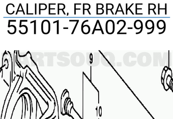 Suzuki 5510176A02999 CALIPER, FR BRAKE RH