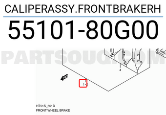 Suzuki 5510180G00 CALIPERASSY.FRONTBRAKERH
