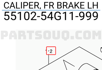 Suzuki 5510254G11999 CALIPER, FR BRAKE LH
