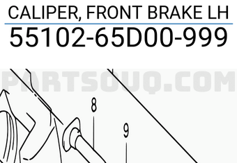 Suzuki 5510265D00999 CALIPER, FRONT BRAKE LH