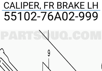 Suzuki 5510276A02999 CALIPER, FR BRAKE LH