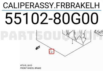 Suzuki 5510280G00 CALIPERASSY.FRBRAKELH