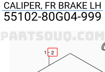 Suzuki 5510280G04999 CALIPER, FR BRAKE LH