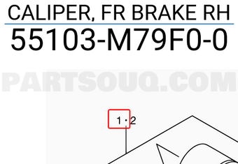 Suzuki 55103M79F00 CALIPER, FR BRAKE RH