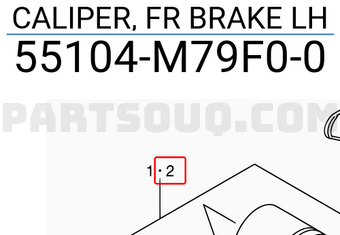 Suzuki 55104M79F00 CALIPER, FR BRAKE LH