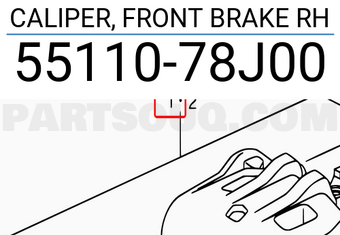 Suzuki 5511078J00 CALIPER, FRONT BRAKE RH