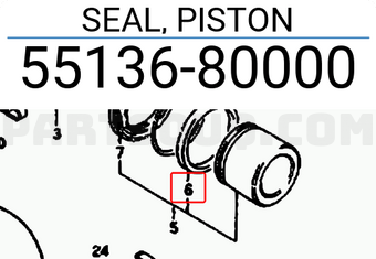Suzuki 5513680000 SEAL, PISTON