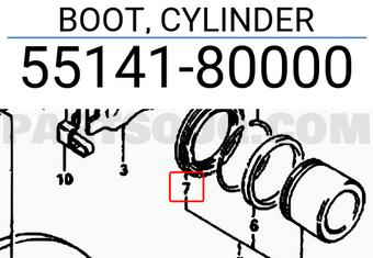 Suzuki 5514180000 BOOT, CYLINDER