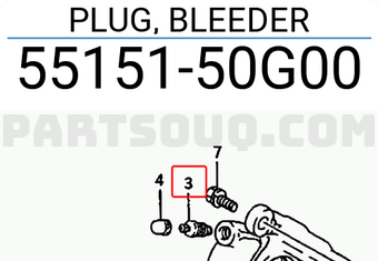 Suzuki 5515150G00 PLUG, BLEEDER