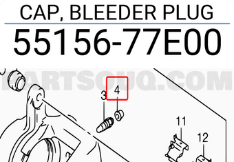Suzuki 5515677E00 CAP, BLEEDER PLUG