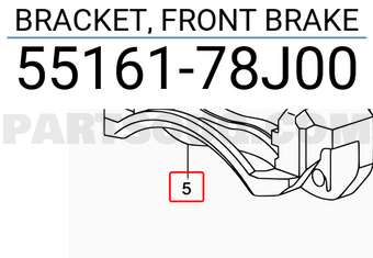 Suzuki 5516178J00 BRACKET, FRONT BRAKE