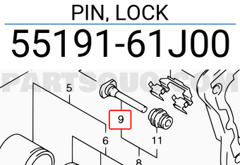 Suzuki 5519161J00 PIN, LOCK