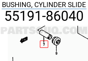 Suzuki 5519186040 BUSHING, CYLINDER SLIDE