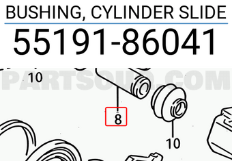 Suzuki 5519186041 BUSHING, CYLINDER SLIDE