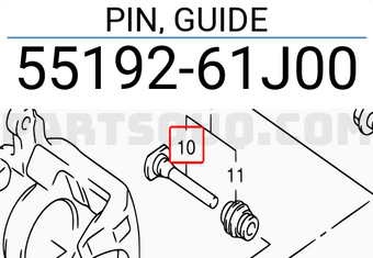Suzuki 5519261J00 PIN, GUIDE