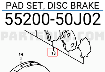 Suzuki 5520050J02 PAD SET, DISC BRAKE