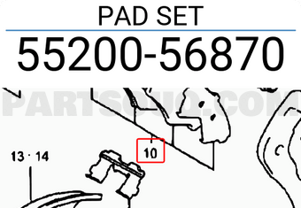 Suzuki 5520056870 PAD SET