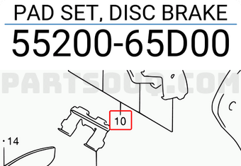 Suzuki 5520065D00 PAD SET, DISC BRAKE