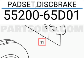Suzuki 5520065D01 PADSET,DISCBRAKE