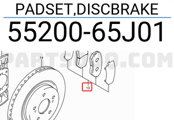 Suzuki 5520065J01 PADSET,DISCBRAKE
