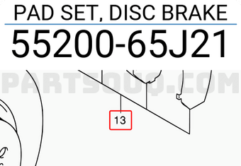 Suzuki 5520065J21 PAD SET, DISC BRAKE