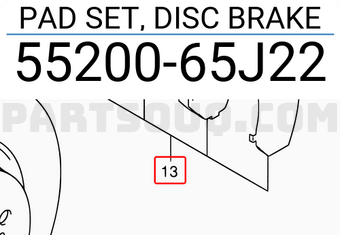 Suzuki 5520065J22 PAD SET, DISC BRAKE