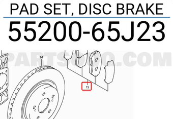Suzuki 5520065J23 PAD SET, DISC BRAKE