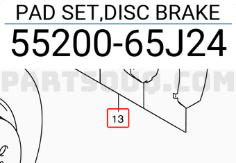 Suzuki 5520065J24 PAD SET,DISC BRAKE